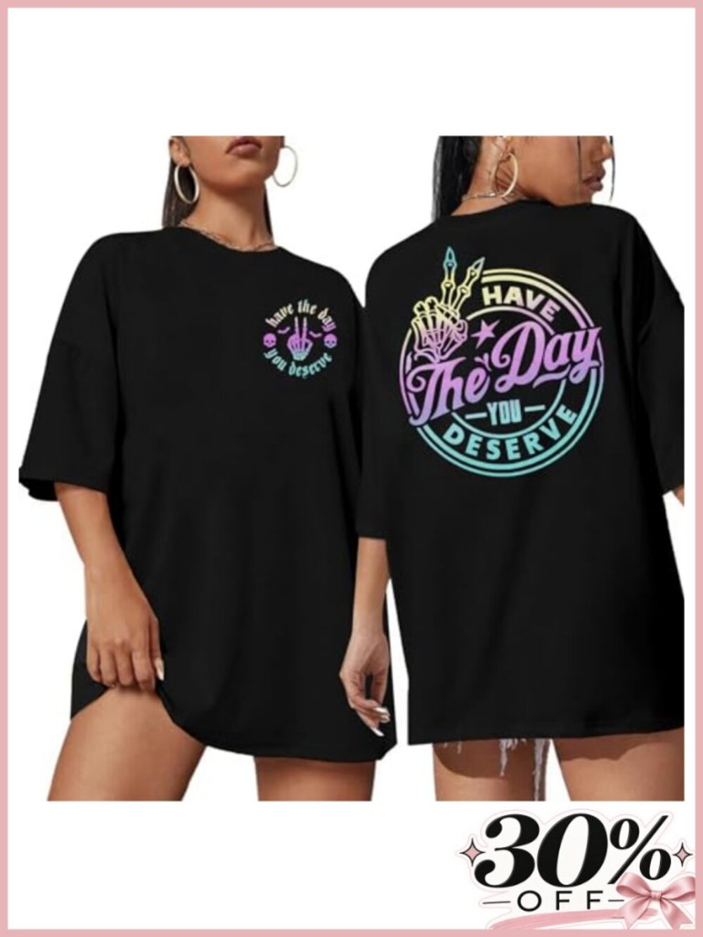Skeleton Graphic Oversized Women T-Shirt Funny Inspirational Cotton Tee